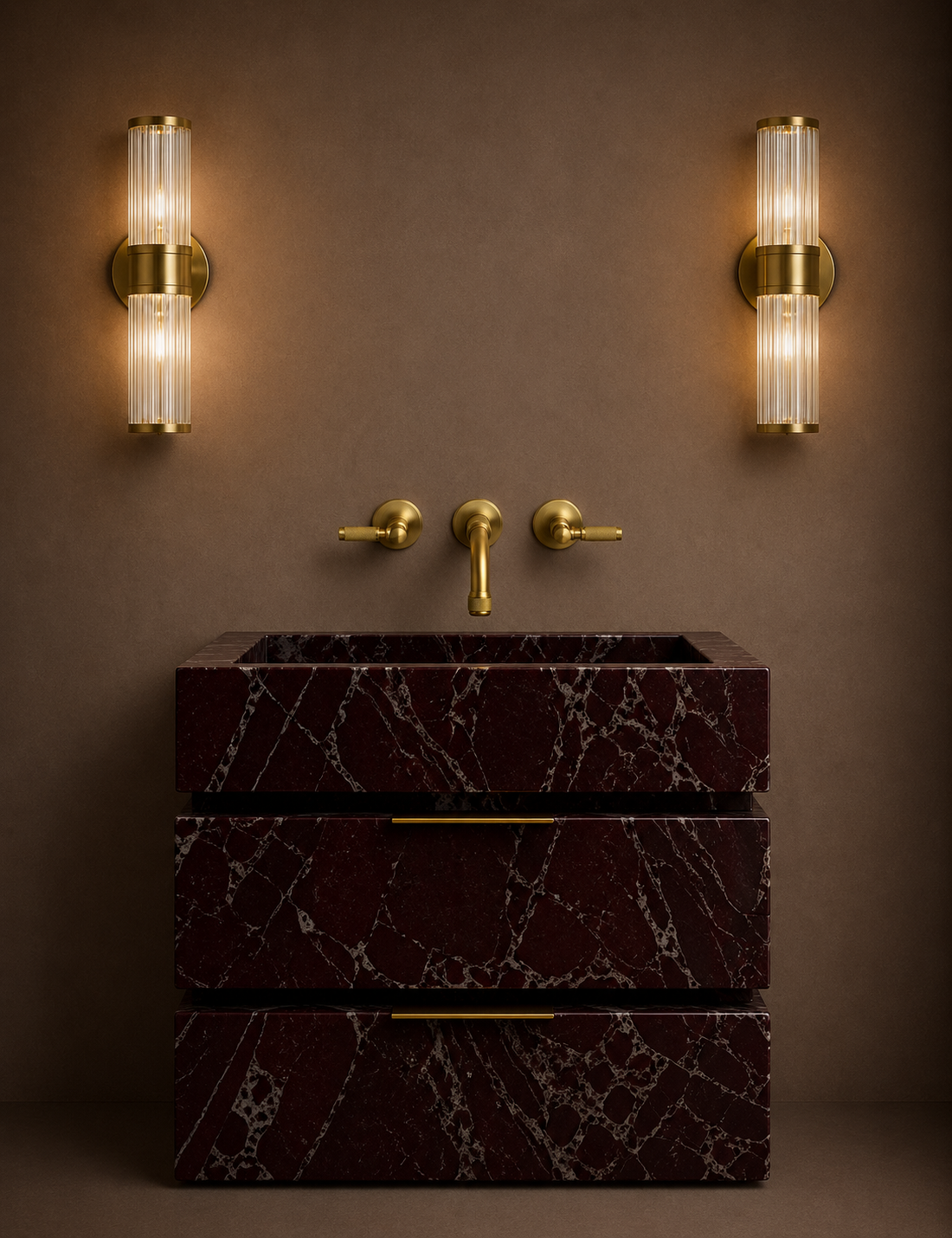 Rosso Velvet Vanity