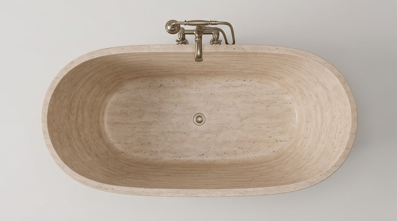 Travertine Atelier Tub