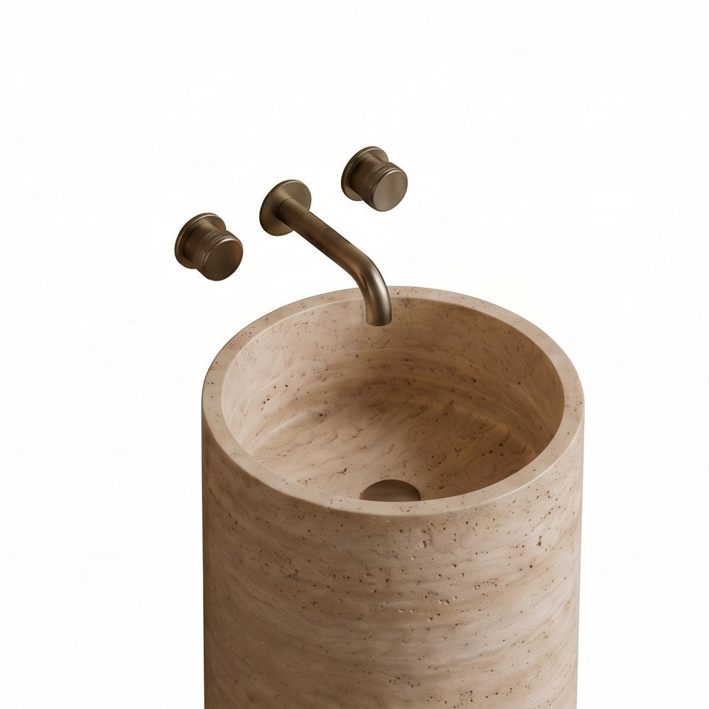 Travertine Atelier Tub