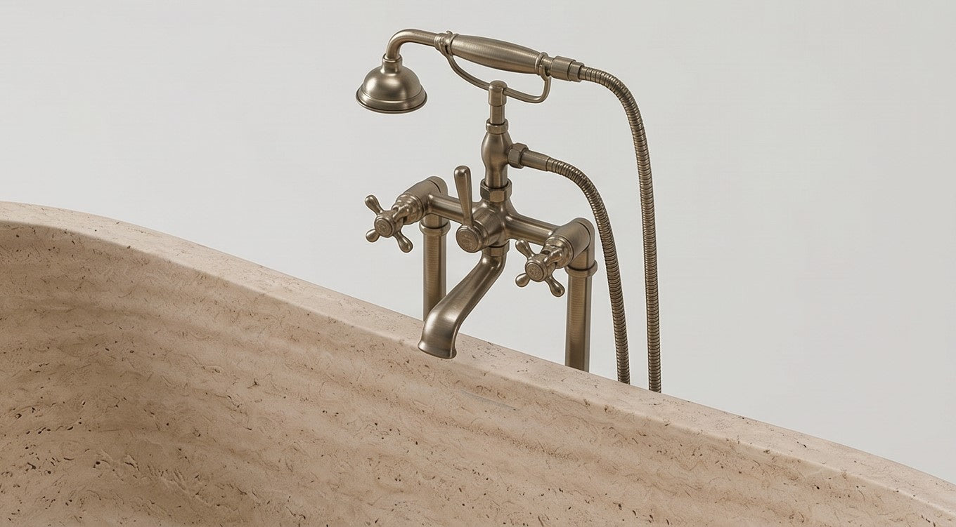 Travertine Atelier Tub
