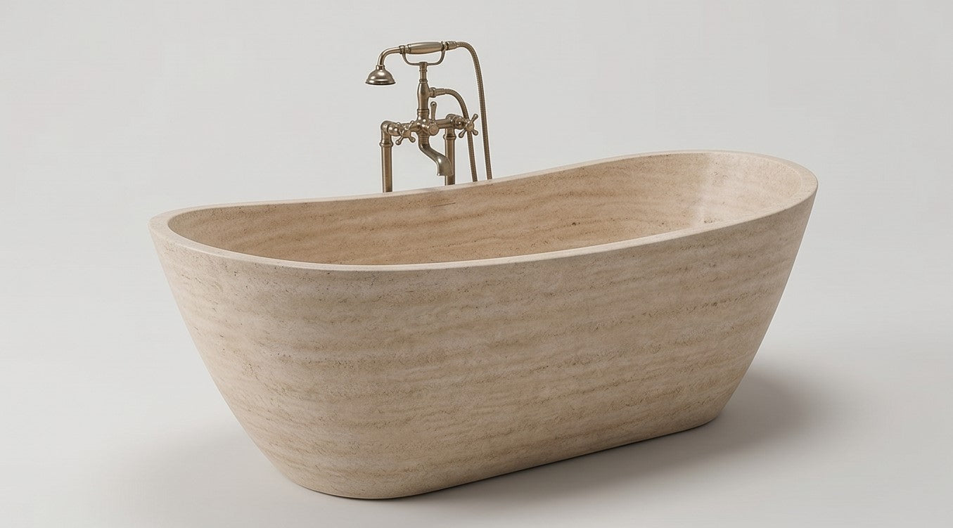 Travertine Atelier Tub