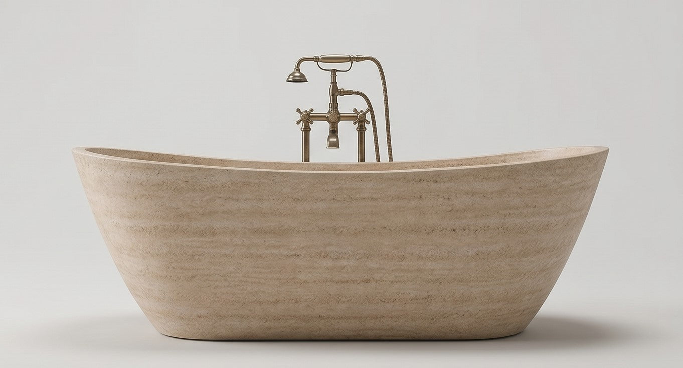 Travertine Atelier Tub